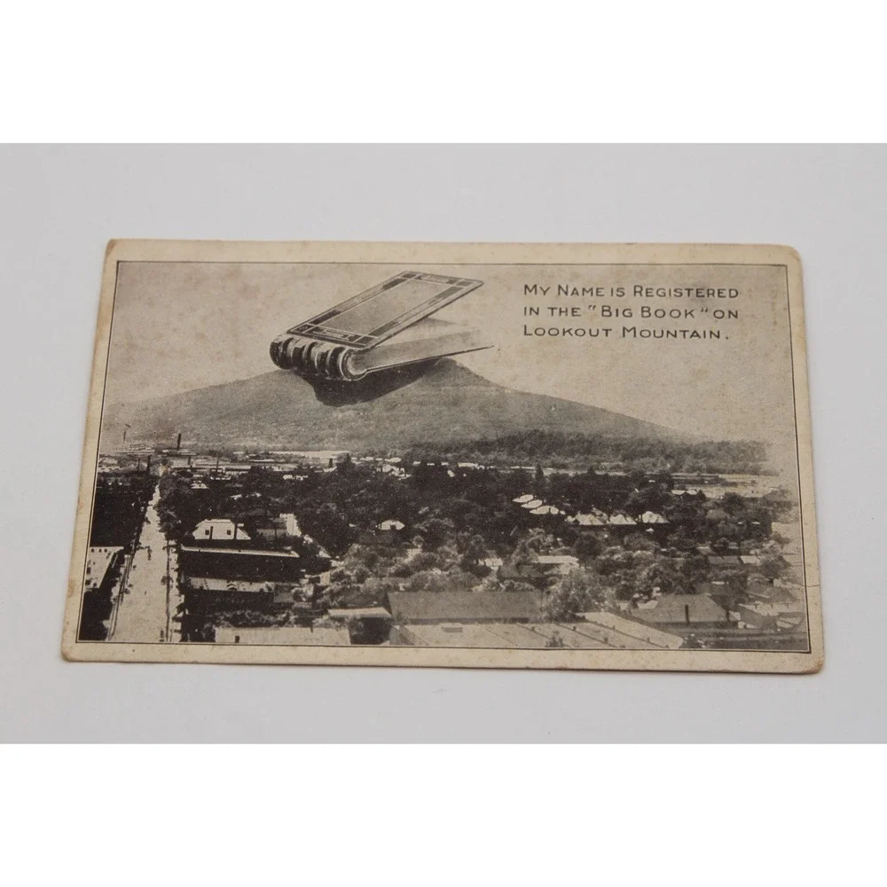 Vintage‎ 1913 Postcard Lookout Mountain Chattanooga TN Big Book War Museum